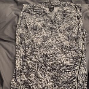 Worthington Monochrome Geometric Blouse Xl